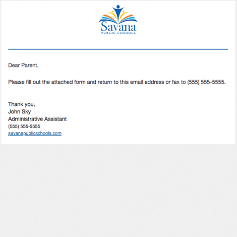 Elementary School Enrollment Intake Form